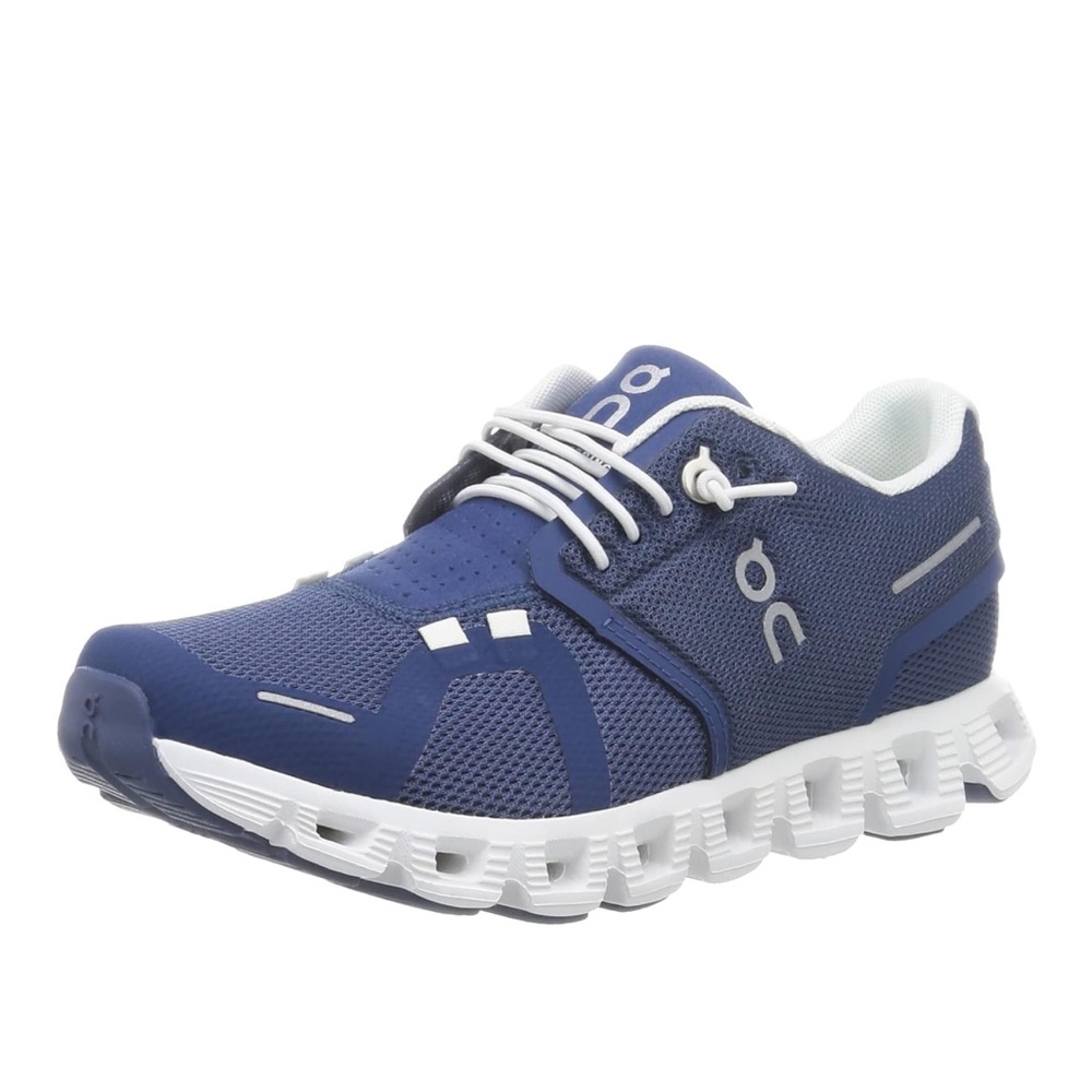 On Running Blue and White Sneakers with Cushioned Sole